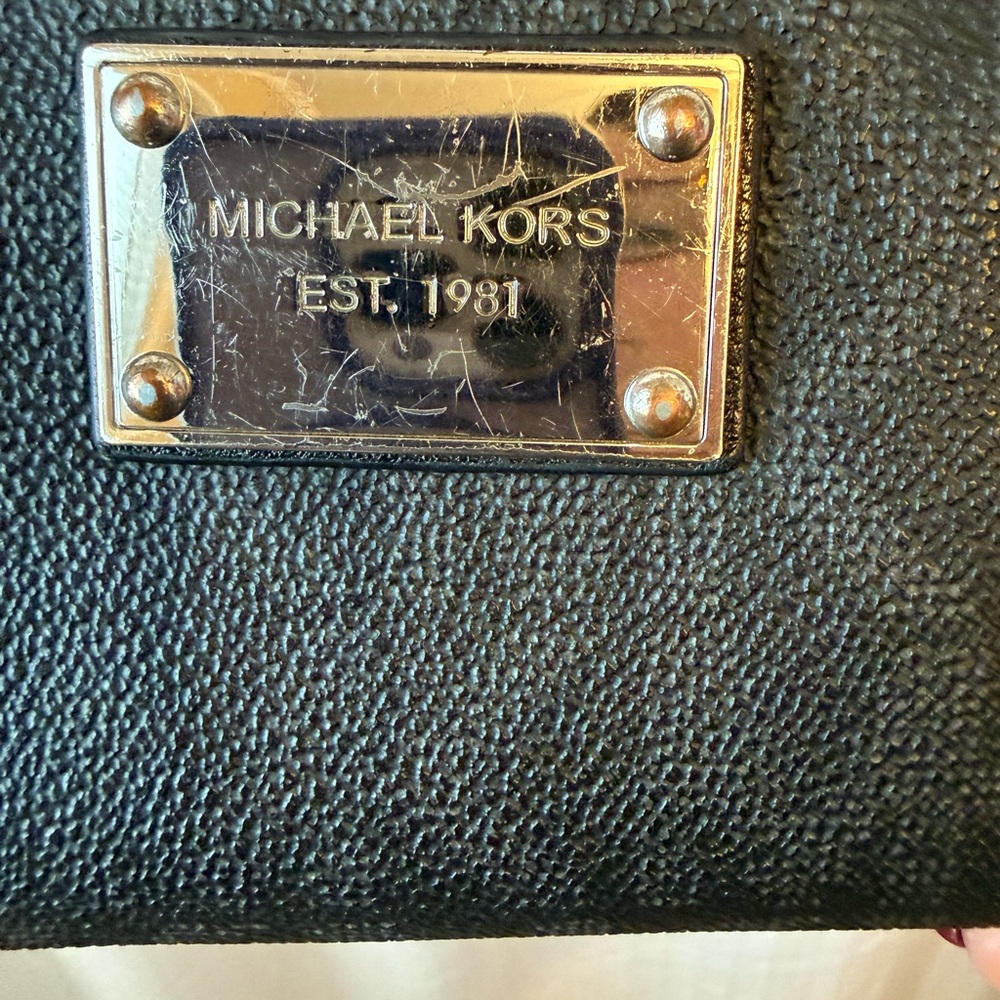 Michael Kors Black Textured Wallet - Picture 2 of 4